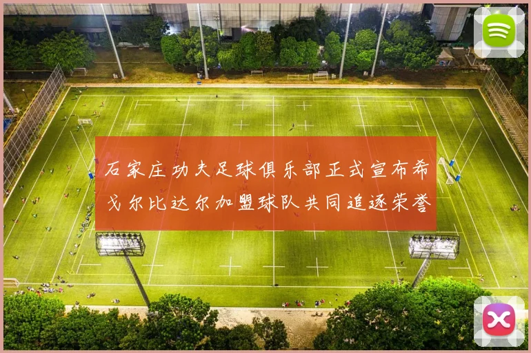 石家庄功夫足球俱乐部正式宣布希戈尔比达尔加盟球队共同追逐荣誉